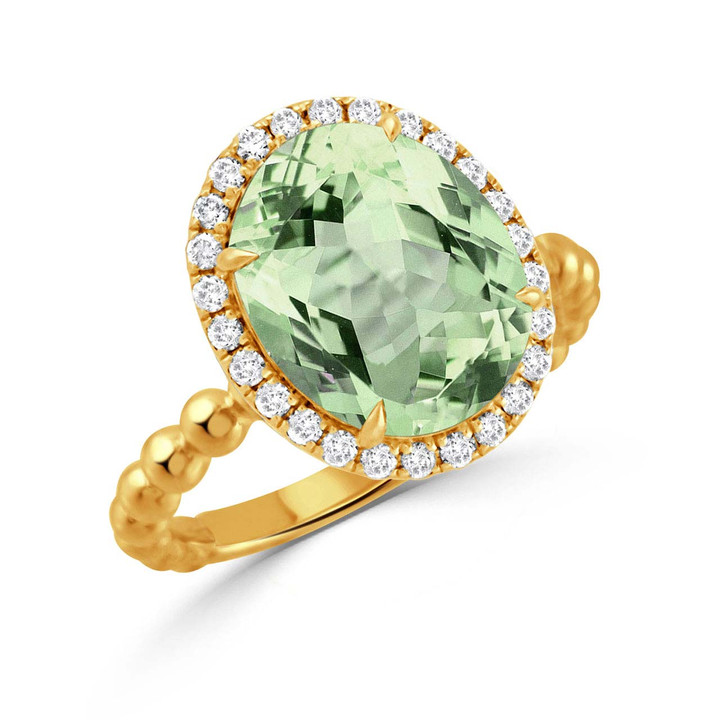 large green amethyst gold ring