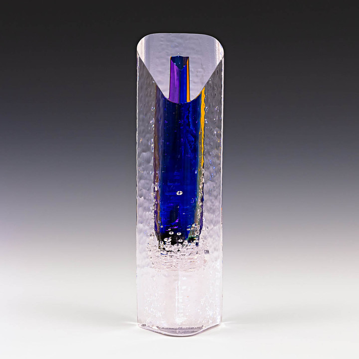 Sea Foam Heavy Triangle Bud Vase - Royal Gems Sea Foam Heavy Triangle Bud Vase - Royal Gems