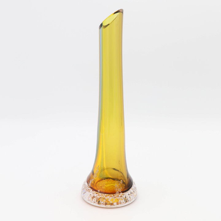 Sea Foam Bud Vase with Ground Lip - Bronze - Small