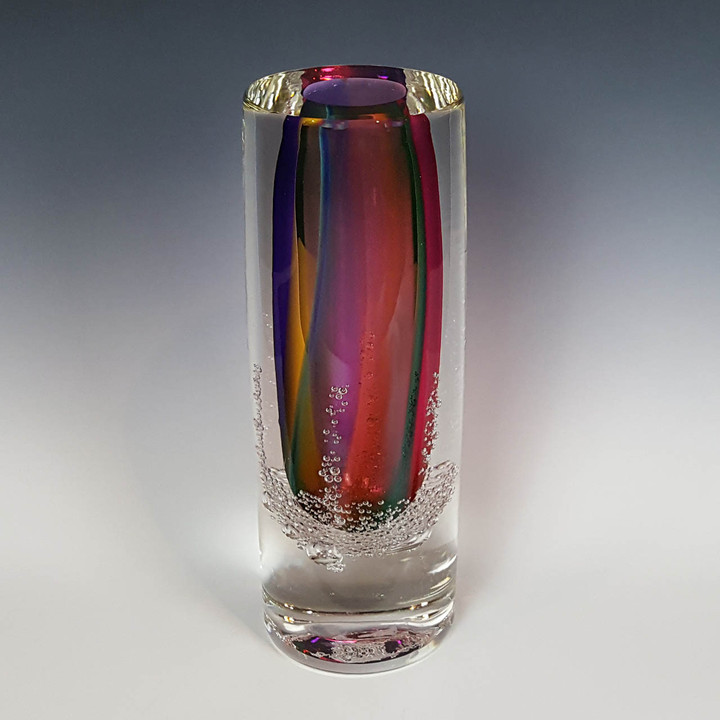 Sea Foam Heavy Cylinder Vase - Aurora