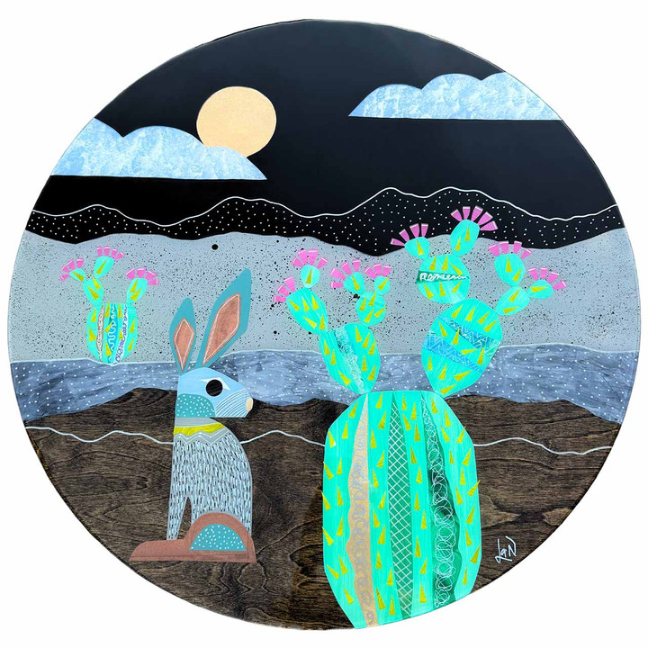 28.5" Jack Rabbit in the Wild Collage 28.5" Jack Rabbit in the Wild Collage