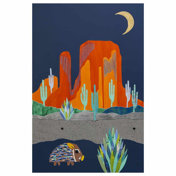 24" x 36" Javelina Wanderer Collage