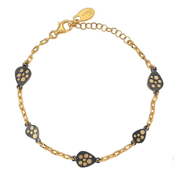 Gold and ruthenium bracelet by Frederic Duclos