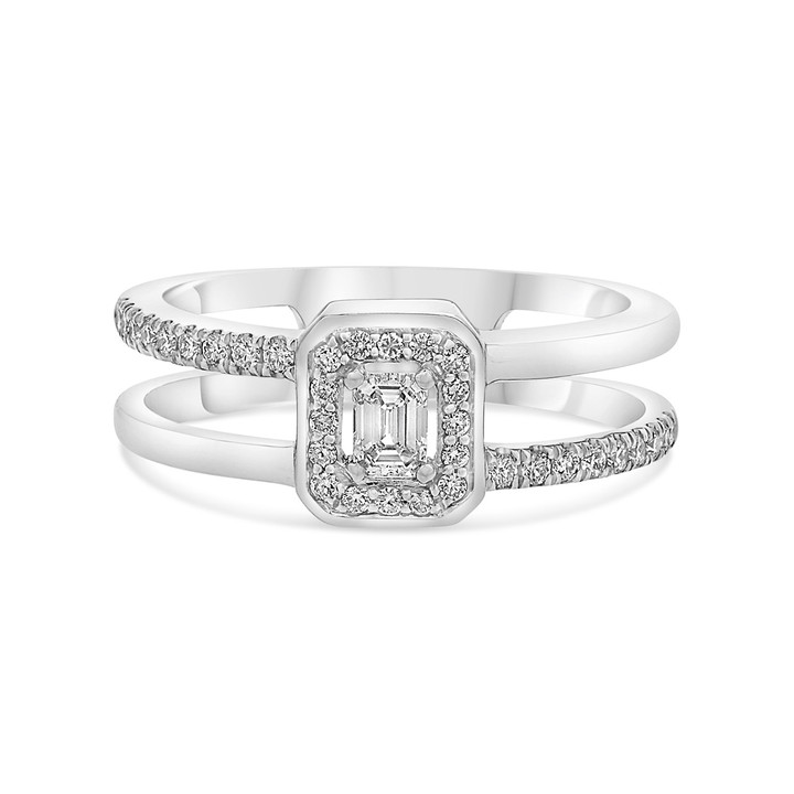 White gold ring with diamonds by Roman and Jules