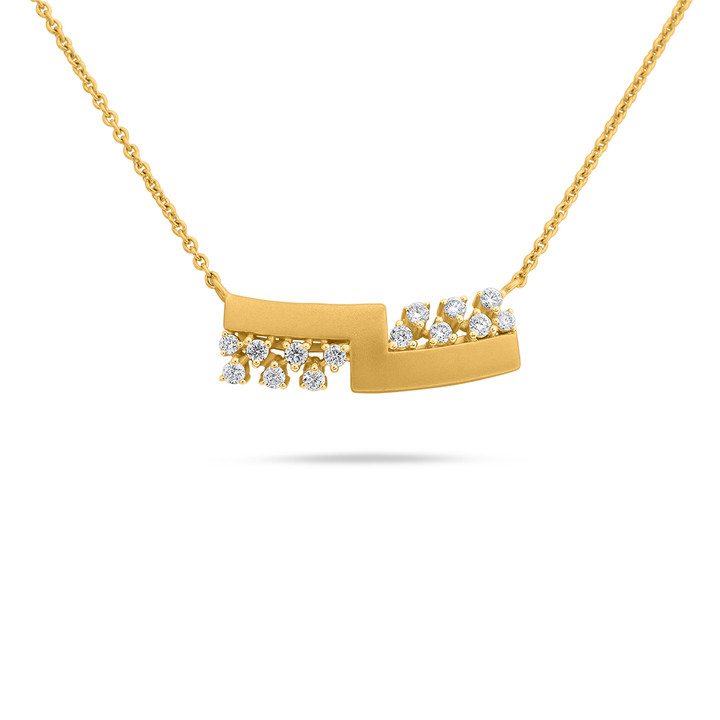 Gold necklace with diamonds by Roman and Jules