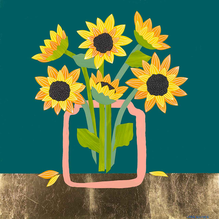 Yellow Sunflowers collage by Lana Nguyen