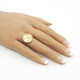 R9922-1 18K Gold Diamond Fibonacci Ring