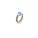 Single Blue Crystal Stretchable Ring