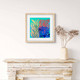 coral reef print in frame