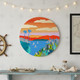 24" Round Beach Please Collage
