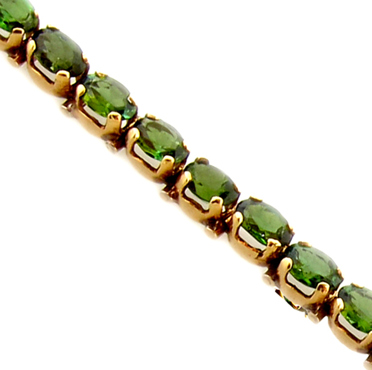 Green Tourmaline 3mm Faceted Rondells Bracelet with Gold Filled Trigge –  Beads of Paradise