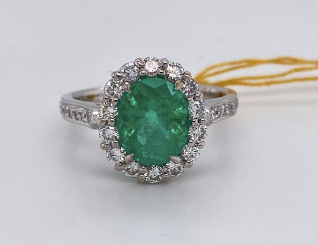 Lady's Beautiful Emerald And Diamond Ring - Assorted Gems Corporation