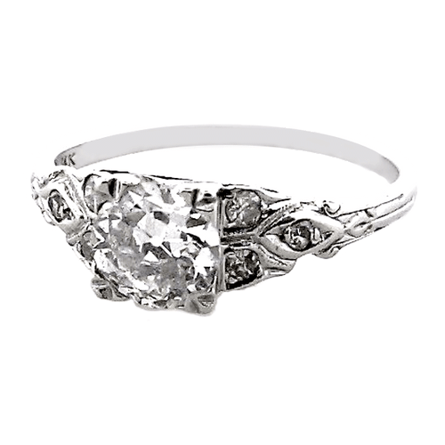 Lady's Antique Round Diamond Engagement Ring Lady's Antique Round Diamond Engagement Ring