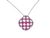 Lady's Ruby & Diamond  Checkerboard Pendant With Chain