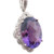 Lady's Passionate Amethyst & Diamond Pendant