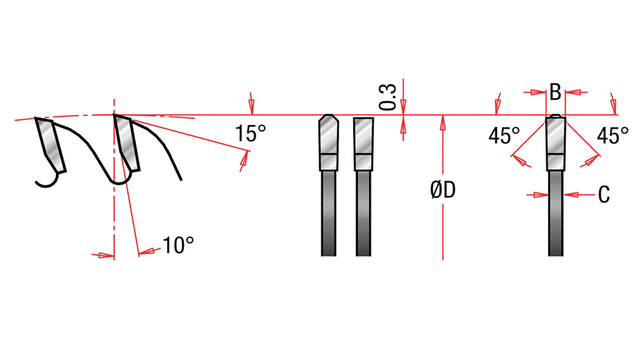 Amana Tool - 610801C Electro-BLU 超硬チップファインカットオフ＆クロスカット 直径10インチ x 80インチ Amana Tool 610801C Electro-Blue Carbide Tipped Fine Cut-Off and