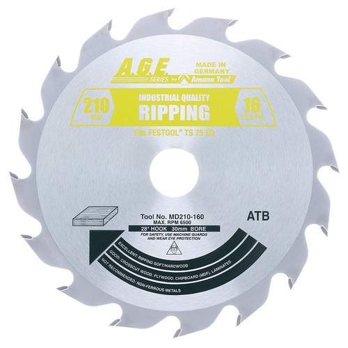 MD210-160 Carbide Tipped Saw Blade for Festool® and Other Track Saw Machines
