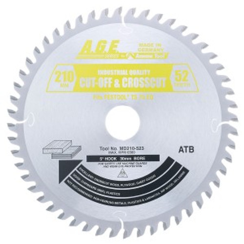 MD210-523 Carbide Tipped Saw Blade for Festool® and Other Track Saw Machines