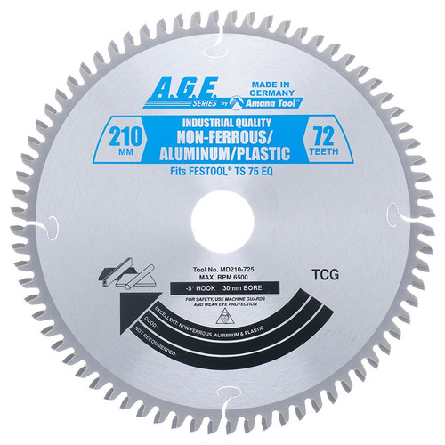 MD210-725 Carbide Tipped Saw Blade for Festool® and Other Track Saw Machines