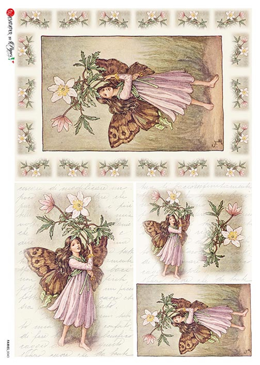 Paper Designs Fairies 0043 A4 Decoupage Rice Paper