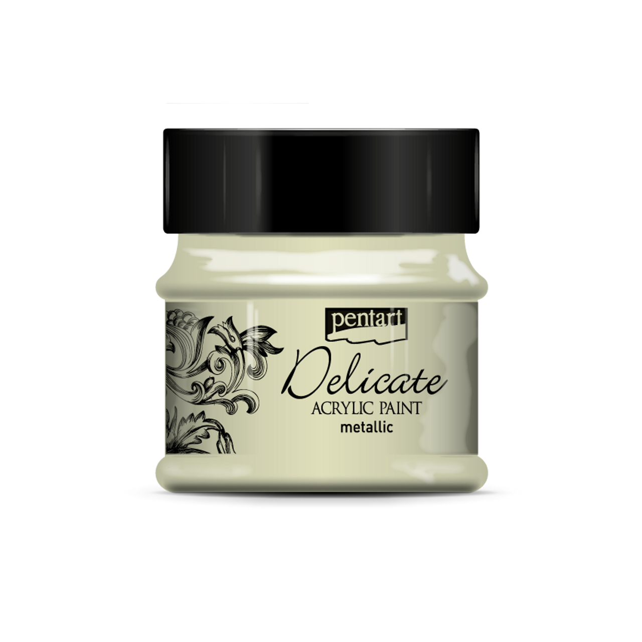 Delicate metallic acrylic paint - 50ml white gold -, 3,95 €