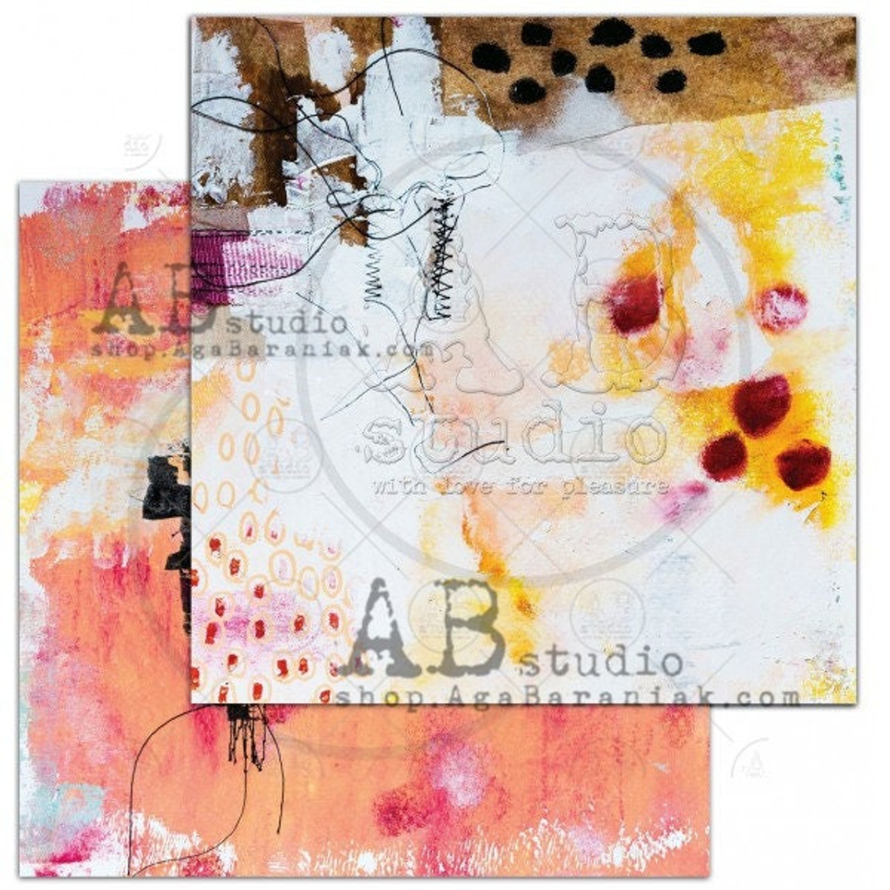 AB Studios Follow the Rabbit 8 Pgs 12x12 Scrapbook Paper Set - TH