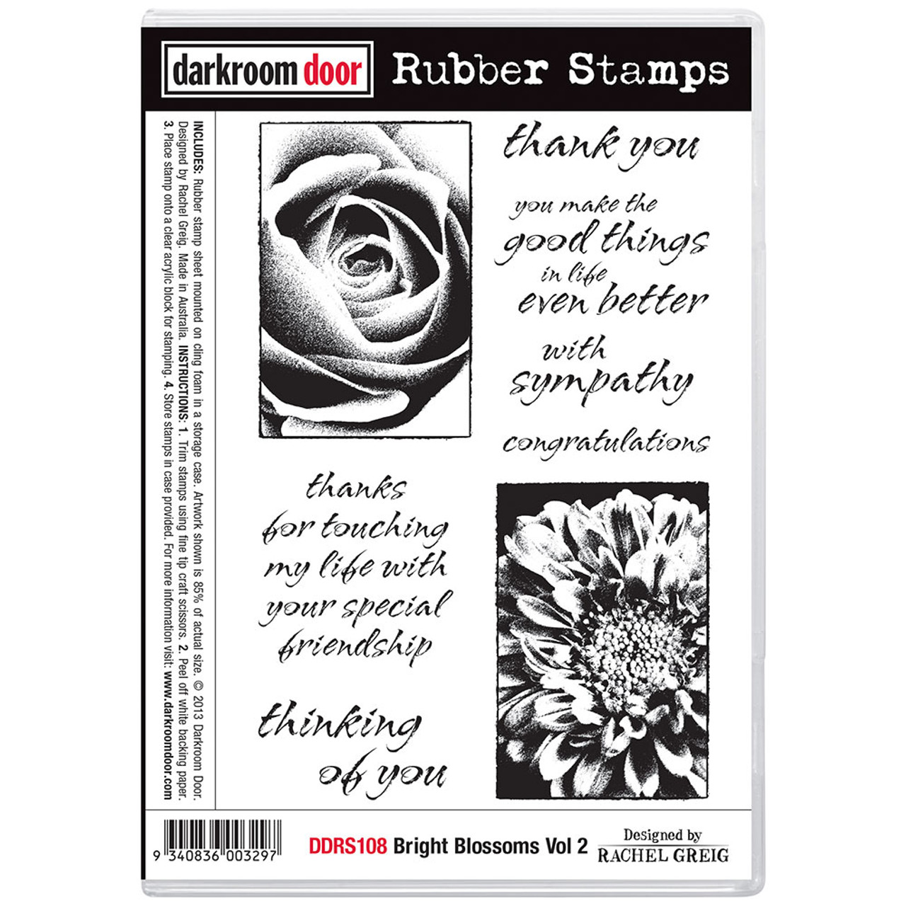 Rubber Stamp Set - Happy Birthday - Darkroom Door  Birthday rubber stamps,  Rubber stamp sheet, Card making stamp