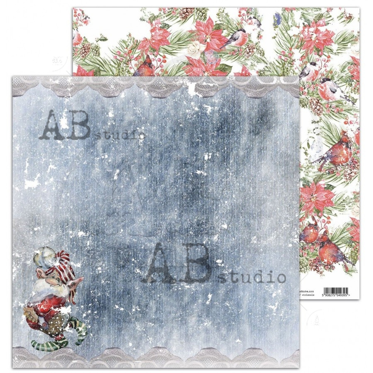 AB Studios Follow the Rabbit 8 Pgs 12x12 Scrapbook Paper Set - TH Decor