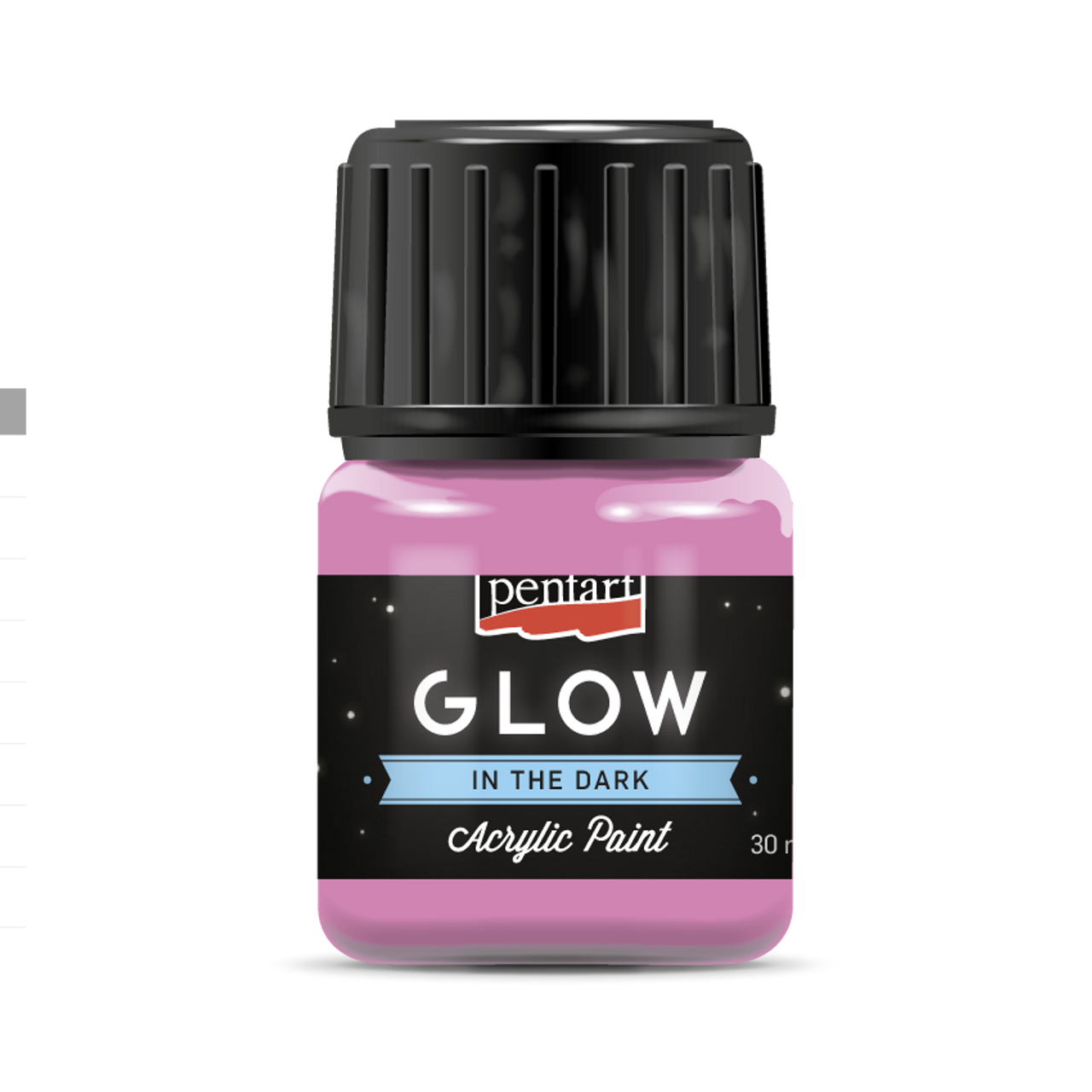 Pentart Glow in The Dark Acrylic Paint Pink 30 ml