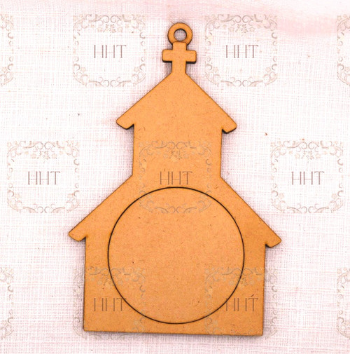 HHT MDF Church Ornament with Overlay Frame