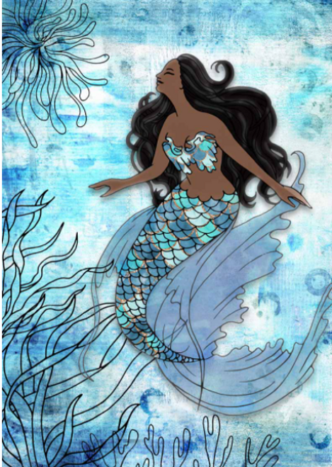 Decoupage Queen Mermaid II A4 Rice Paper