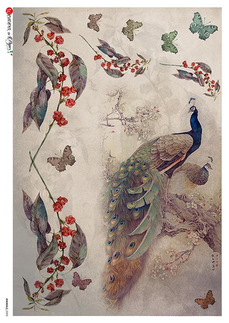 Paper Designs Animals 0098 A4 Decoupage Rice Paper