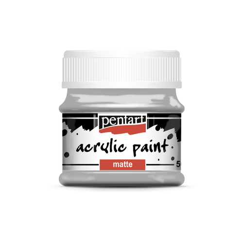 Pentart 50ml Grey Matte Acrylic Paint