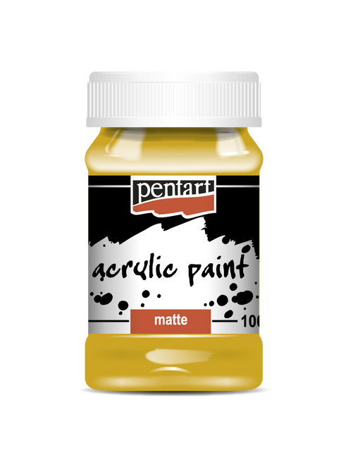 Pentart 100ml Ochre Matte Acrylic Paint