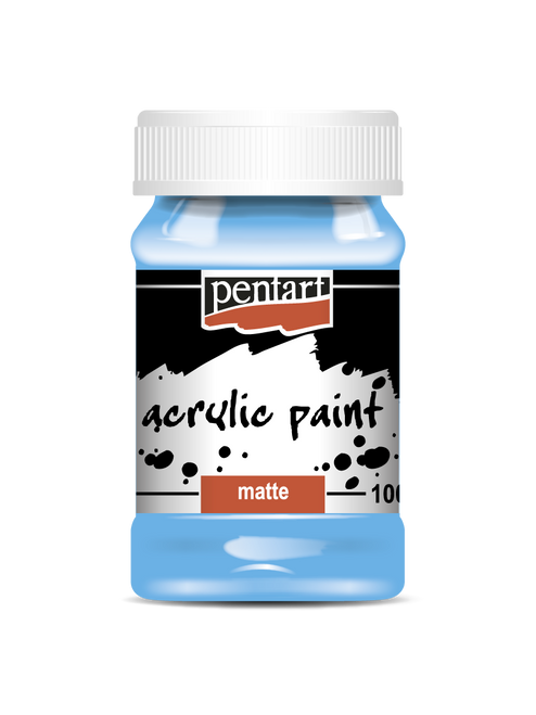 Pentart 50ml Light Blue Metallic Acrylic Paint - TH Decor