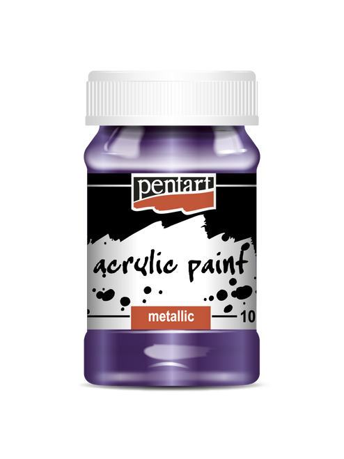 Pentart 100ml Lilac-Gold Metallic Acrylic Paint