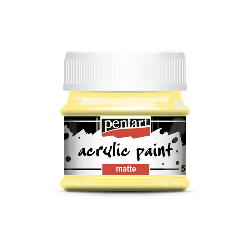 Pentart 50ml Vanilla Matte Acrylic Paint