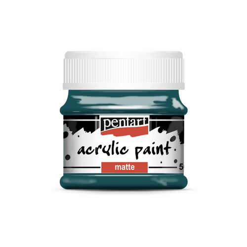 Pentart 50ml Turquoise Blue Matte Acrylic Paint