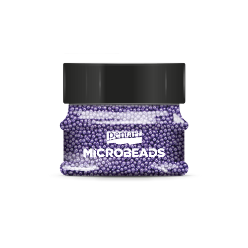 Pentart 40g 0.8-1mm Violet Glass Microbeads