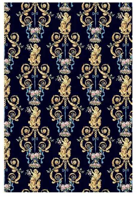 Calambour EXC TJ6 Black Ornamental Pattern A3 Rice Paper