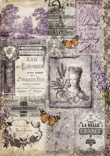 Decoupage Queen The Belle of France A4 Rice Paper