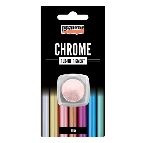 Pentart 0.5g Ruby Chrome Effect Rub-On Pigment