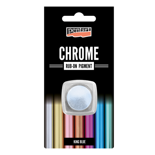 Pentart 0.5g King Blue Chrome Effect Rub-On Pigment