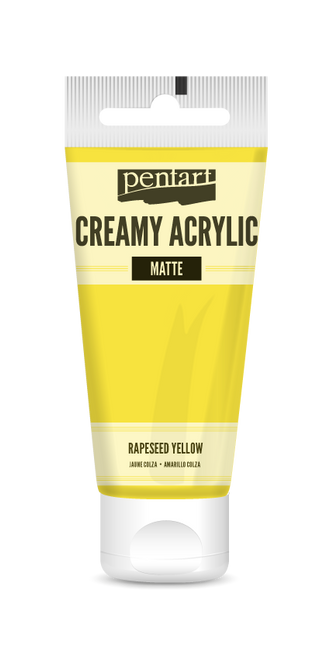 Pentart 60ml Rapeseed Yellow Creamy Matte Acrylic Paint