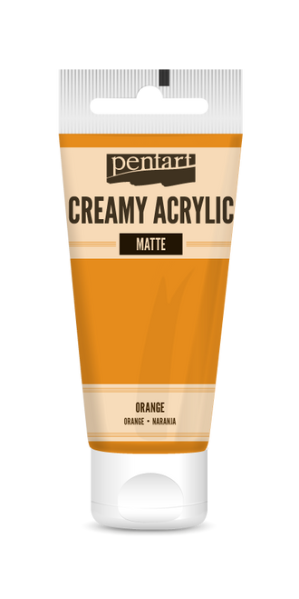 Pentart 60ml Orange Creamy Matte Acrylic Paint