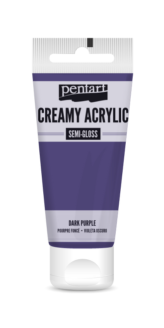 Pentart 60ml Dark Purple Creamy Semi-gloss Acrylic Paint