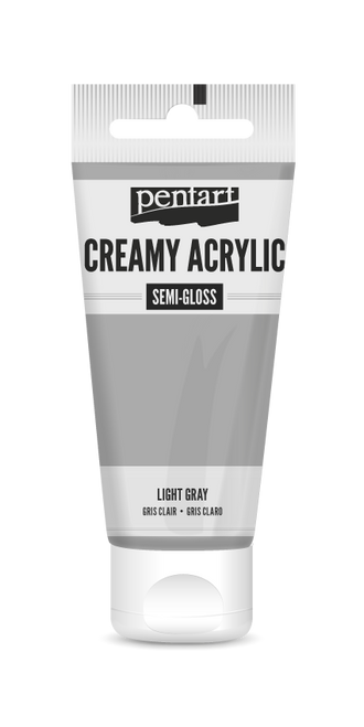 Pentart 60ml Light Gray Creamy Semi-gloss Acrylic Paint