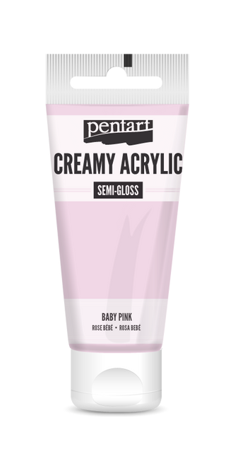 Pentart 60ml Baby Pink Creamy Semi-gloss Acrylic Paint