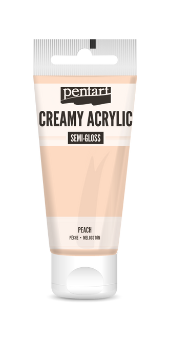 Pentart 60ml Peach Creamy Semi-gloss Acrylic Paint