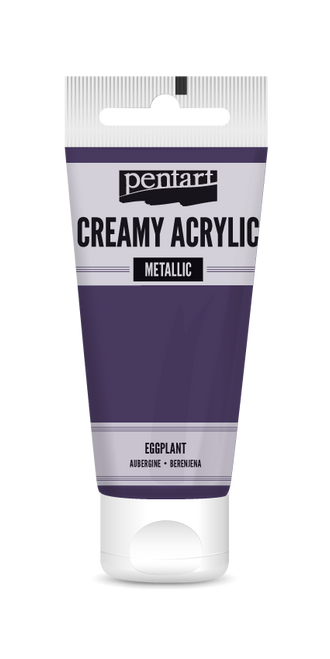 Pentart 60ml Eggplant Creamy Metallic Acrylic Paint